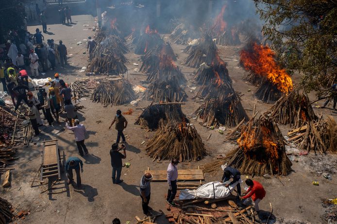 Dozens of funeral pyres to burn the victims.