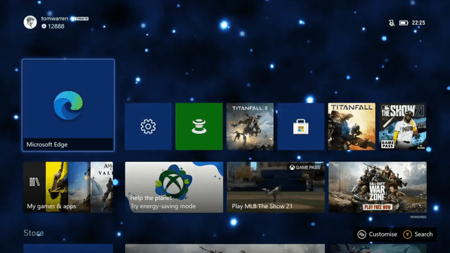 Xbox Microsoft Edge via Tom Warren van The Verge
