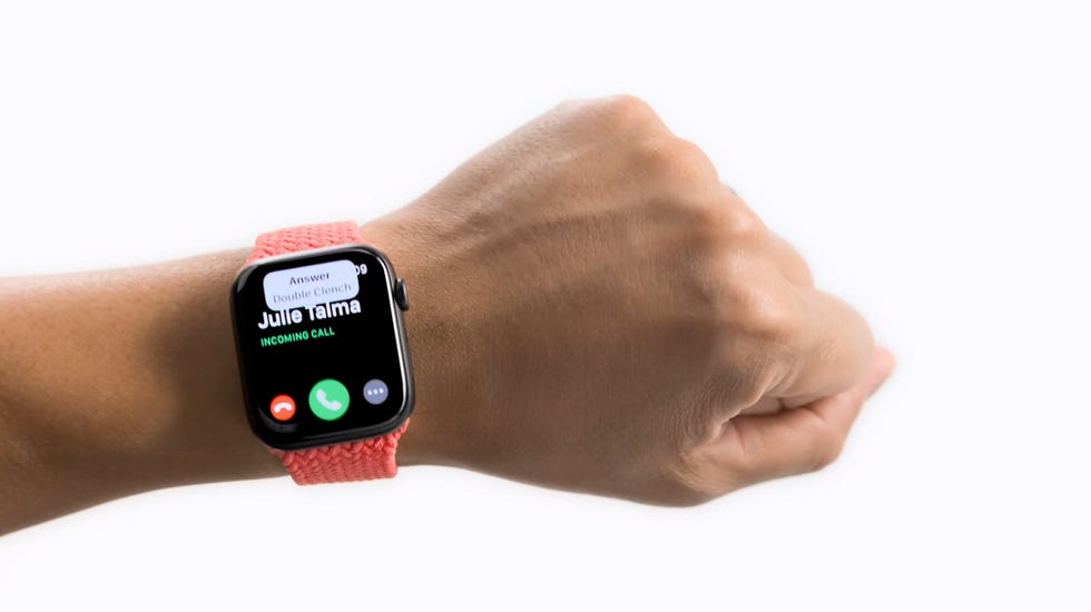 With the AssistiveTouch from Apple Watch, you can use it without touching the screen