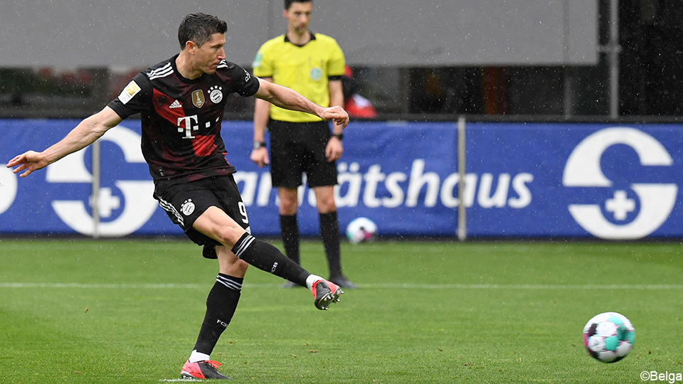 Lewandowski equates Gerd Muller |  Score the forty goals in the Bundesliga 2020/2021
