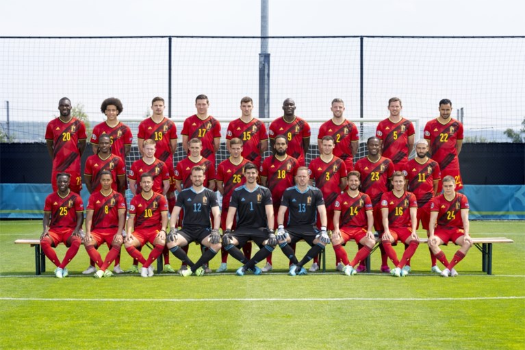 Here's the official photo of the Red Devils team for the European Championship (and the reserves allowed to form) 