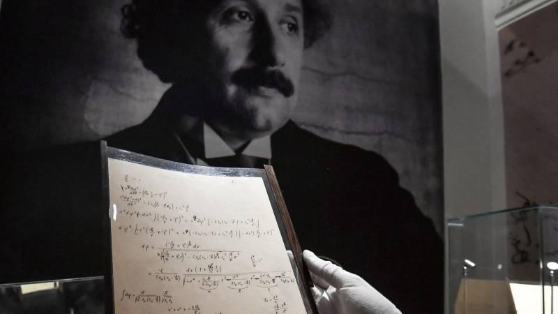 Einstein's 'extremely rare' manuscript has been auctioned for more than 11 million euros