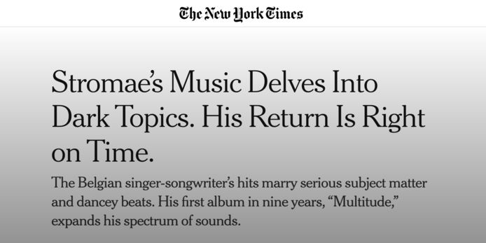 Stromae in The New York Times.