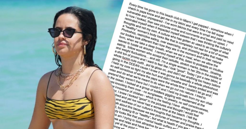 Camila Cabello slams paparazzi after taking unwanted bikini photos: 'I held my breath until I felt pain' |  celebrities