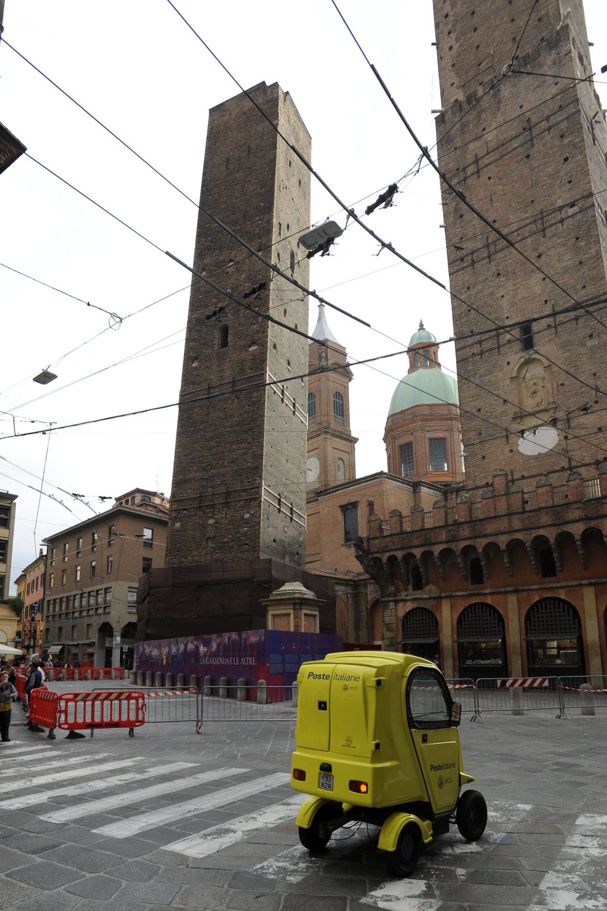 The square surrounding the tower is closed.  Picture news pictures