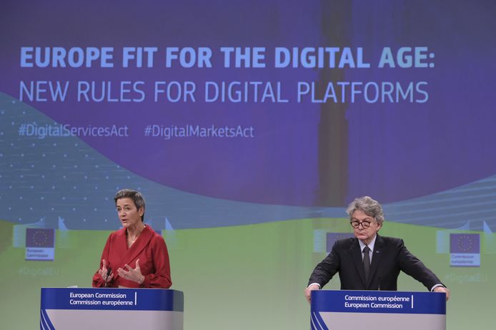European Commissioners Margrethe Vestager (left) and Thierry Breton (right) proposed the Digital Markets Act (and the related Digital Services Act) more than three years ago.