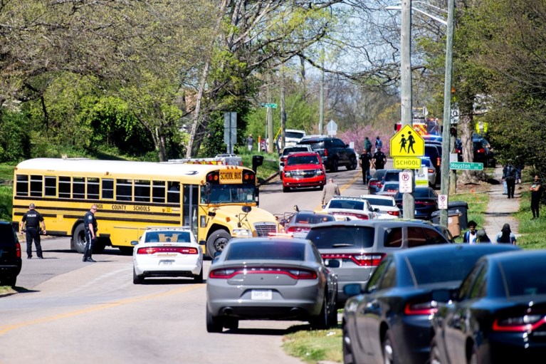 An armed student was shot by a police officer, and a Tennessee school officer was wounded