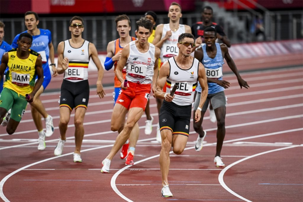 Fourth place in the Belgian Tornado in the last 4x400 meters in the Belgian record