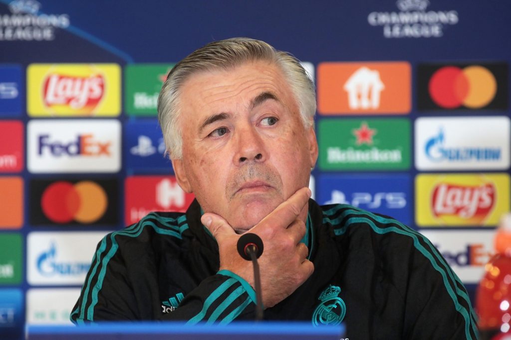 Real Madrid coach Carlo Ancelotti shows his sympathy for "about...