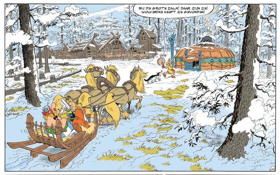 Idefix dances with wolves in the new Asterix full of snow and amazon