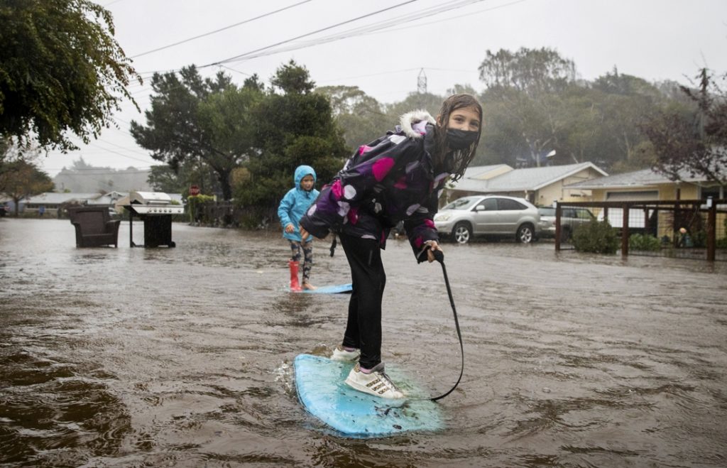 A devastating rainstorm hits the West Coast of the United States