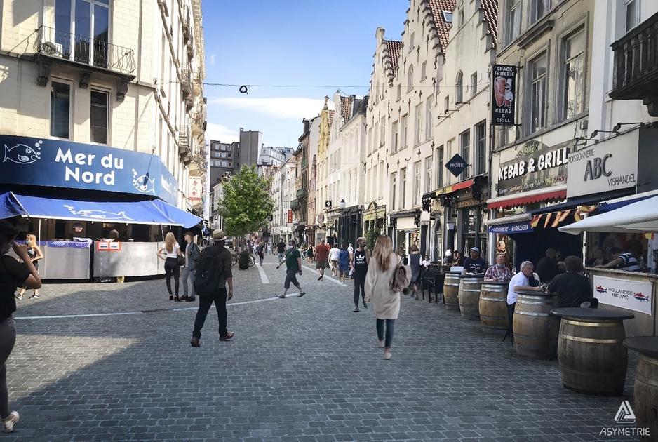 Sint-Katelijnestraat becomes an entire pedestrian street full of trees