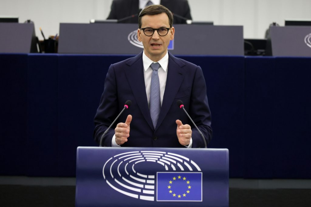 The Polish Prime Minister delivers a powerful speech to the European Parliament...