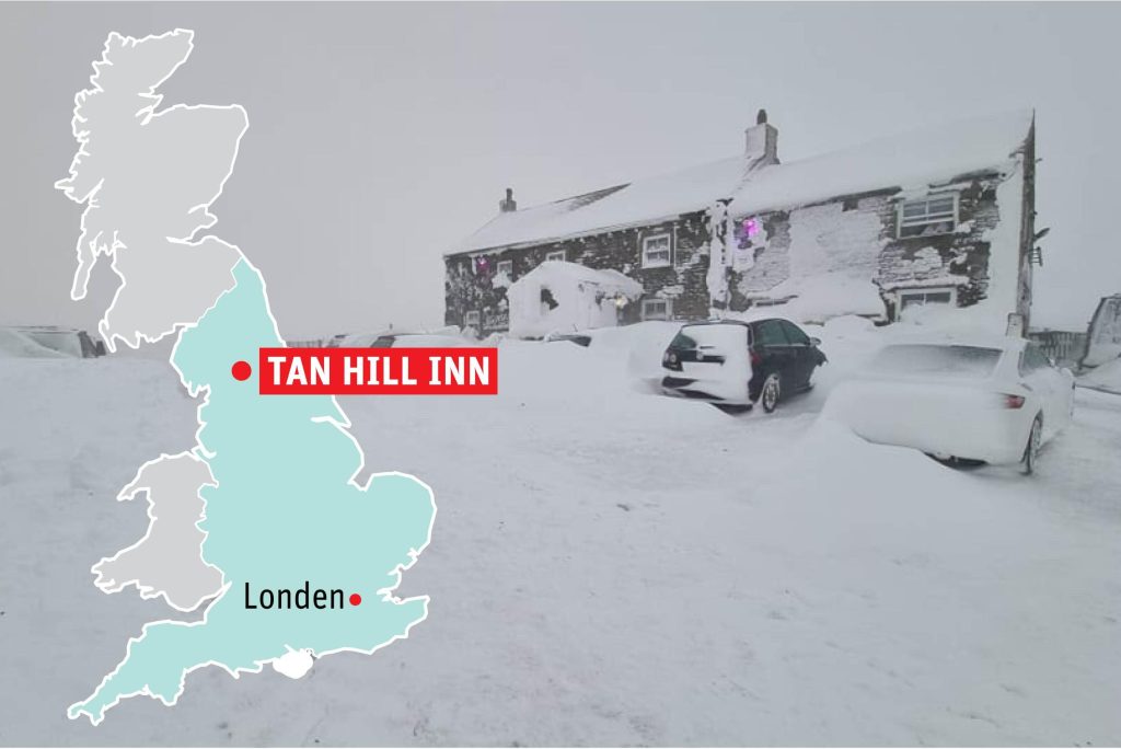 Britons trapped in a snow-covered pub for days may...