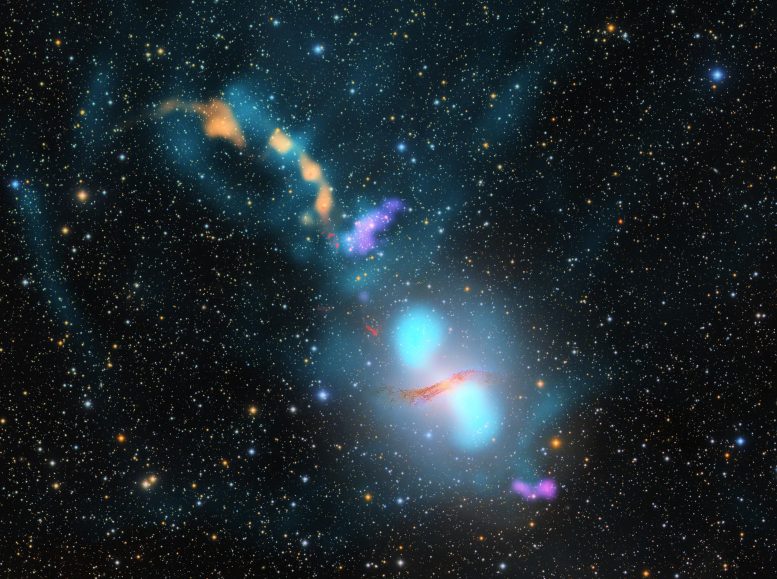 Centaurus radio is a multi-wavelength image
