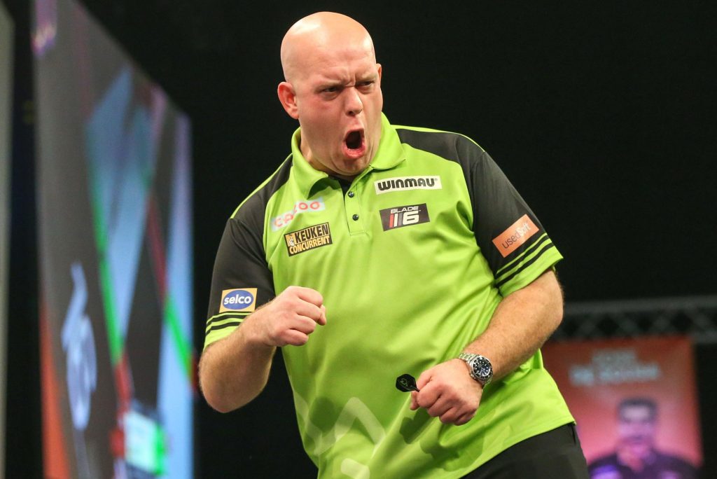 Eyes wet on Michael Van Gerwin after a tough first game at the World Cup: Darts: 'I hurt myself a lot'
