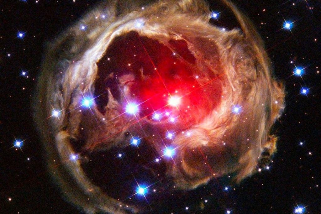 Hubble sees optical echoes from a hyper red giant