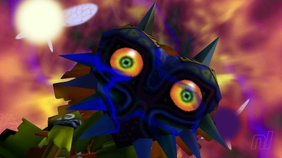 Majora's Cutscene mask when switching from "more refined to N64" apparently from Wii Virtual Console emulation