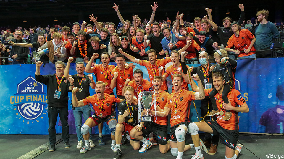 Genzi Festen at Sportpalace: Underdog Gent defeats Aalst in the cup final |  belgium volleyball cup