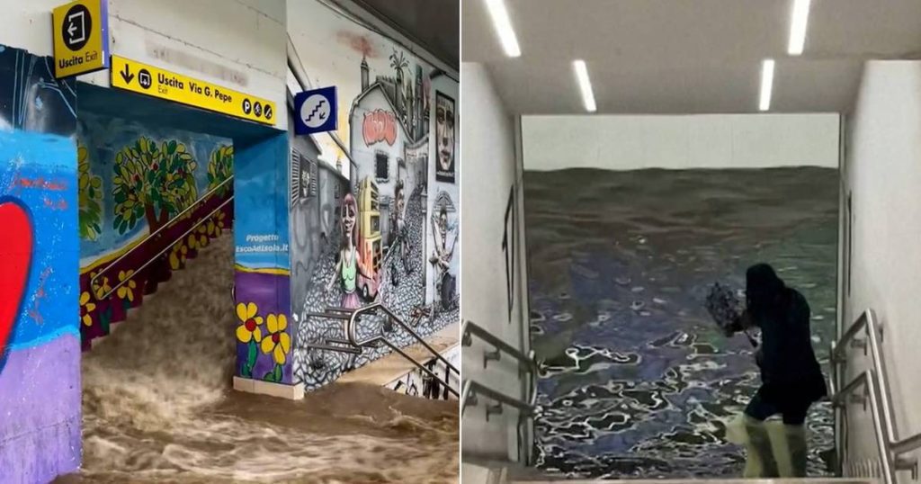 look.  Heavy rainfall causes floods in Milan: metro stations are also under water |  outside