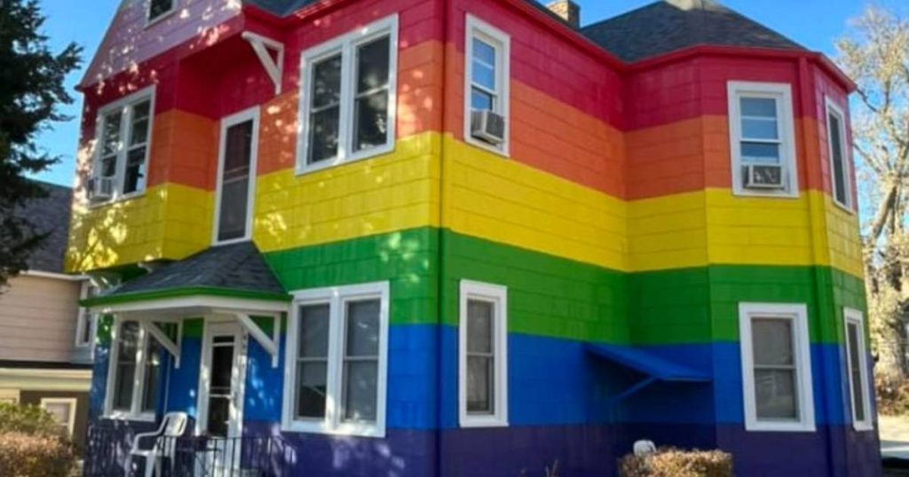 Homophobic Neighbor Gets a Colorful Surprise: House Painted in the Shape of a Rainbow Flag |  strange