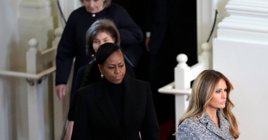 Melania Trump is under fire for the outfit she wore to the memorial service for former First Lady Rosalynn Carter  outside