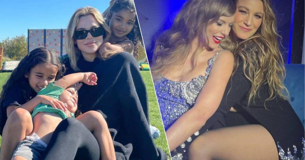 Celebrities 24/7.  Khloe Kardashian tries to take a family photo and Blake Lively with Taylor Swift |  celebrities