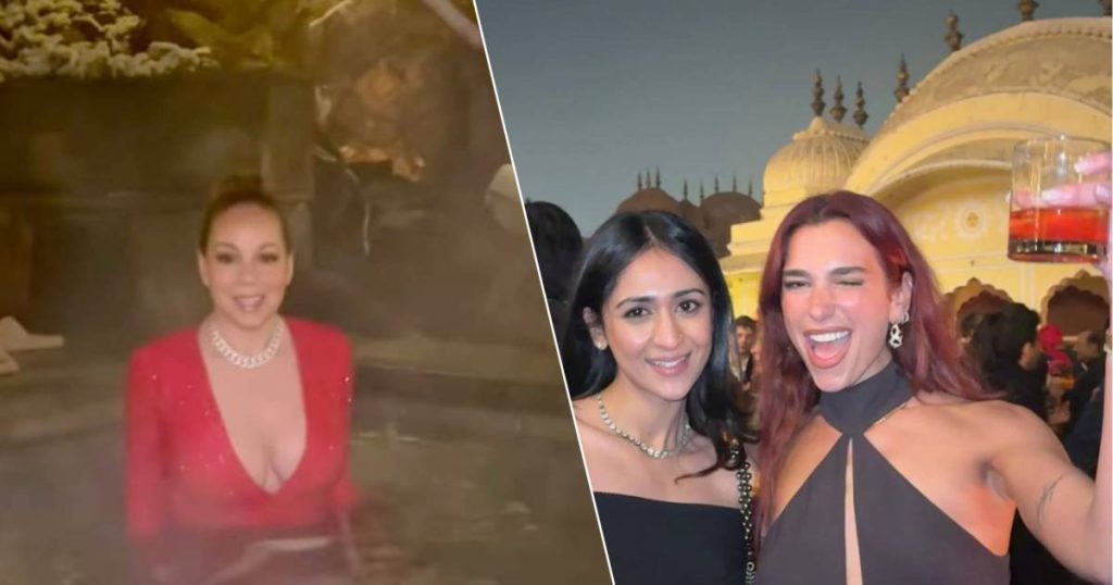 Celebrities 24/7.  Mariah Carey enjoys a swim on New Year's Eve and Dua Lipa celebrates in Jaipur |  celebrities