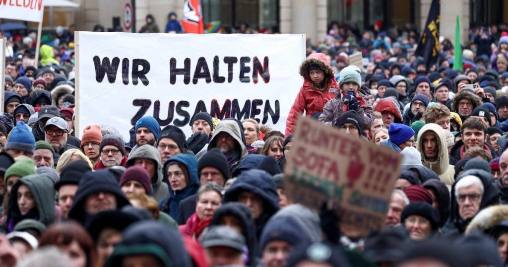 Thousands of people protest against the far right in Germany  outside