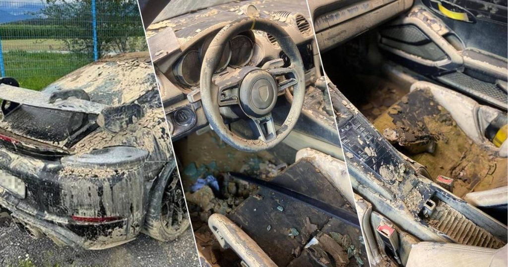 Porsche so expensive, odometer has less than 1,000 kilometers buried under mud after floods in Slovenia: German company believes it can still save the car |  outside