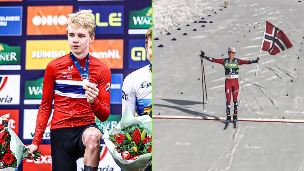 The 19-year-old talent from Visma-Lease a Bike becomes world champion in cross-country skiing