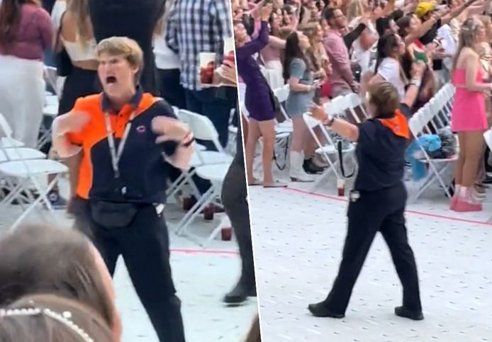 Security was widespread due to dancing during Taylor Swift's performance