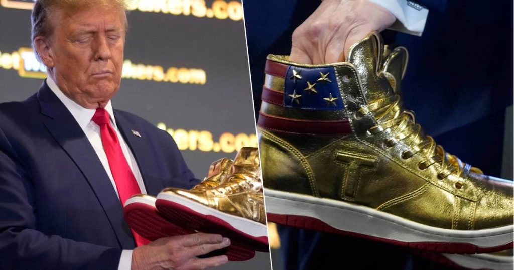 look.  These Donald Trump signed sneakers fetched a whopping ,000 |  outside