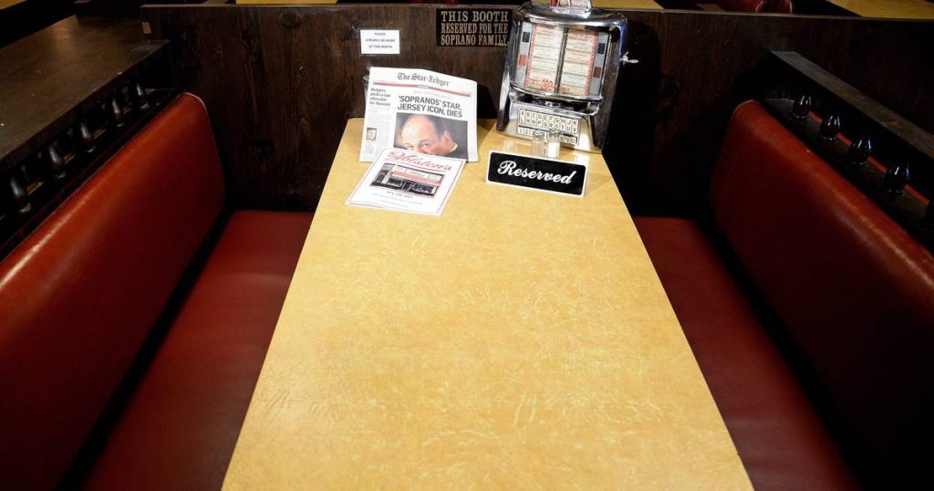 A restaurant dining table from the final scene of the legendary mafia series The Sopranos is up for auction |  outside