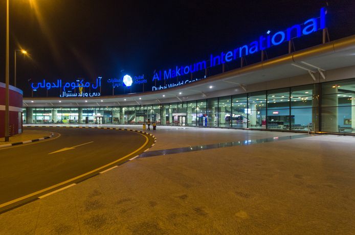 The new passenger terminal at Al Maktoum International Airport