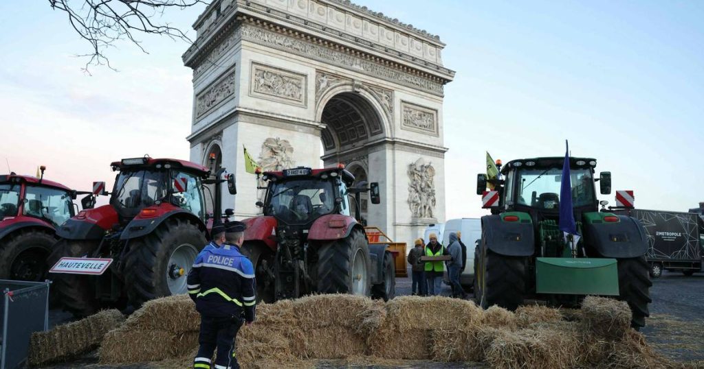French farmers take unannounced measures at the Arc de Triomphe: more than 60 arrests |  outside