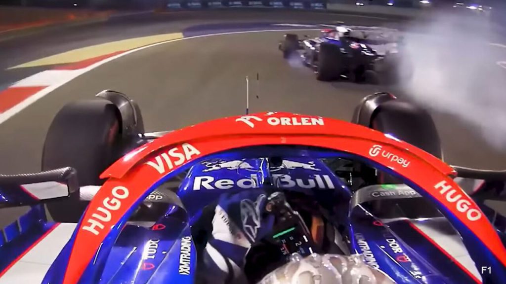 Red mist on Yuki Tsunoda?  He almost hit his teammate Ricciardo off the track after the finish
