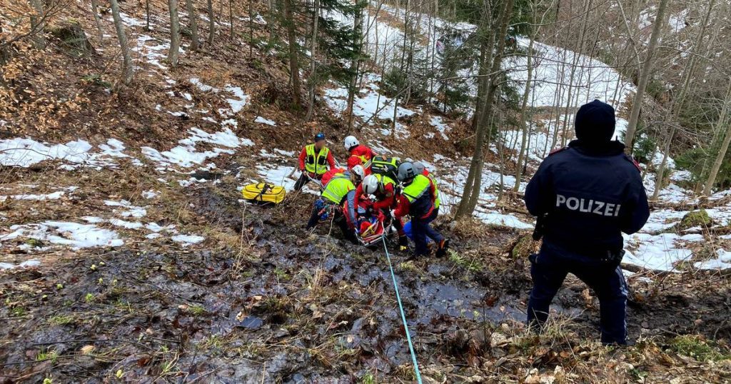 Rescue of a Syrian teenager suffering from hypothermia at an altitude of 1,200 meters on the Austrian-Slovenian border  outside