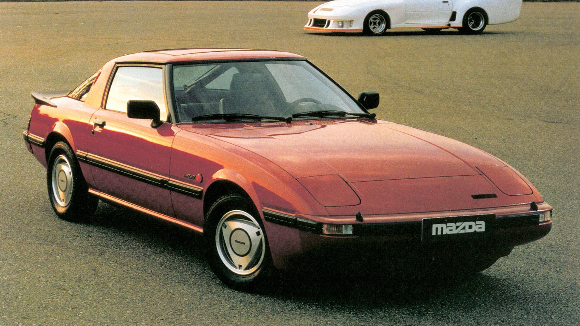 Mazda RX7 FB swivel wheels